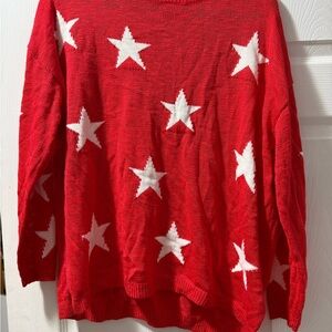 Mi ami oversized Red Sweater with White Stars